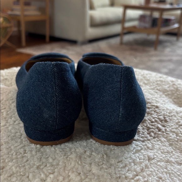 Talbots Women’s Sutton Denim Buckle Flats Sz 9M worn twice for events - Picture 5 of 6